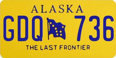 AK license plate GDQ736