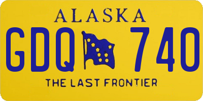 AK license plate GDQ740