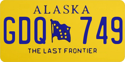 AK license plate GDQ749