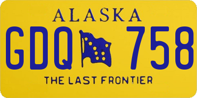 AK license plate GDQ758
