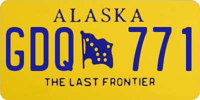 AK license plate GDQ771