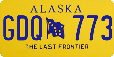 AK license plate GDQ773