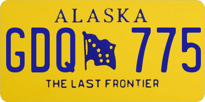 AK license plate GDQ775