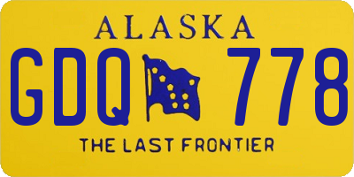AK license plate GDQ778