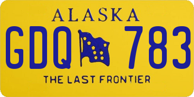 AK license plate GDQ783