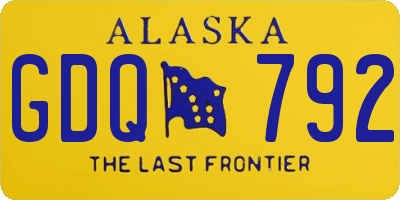 AK license plate GDQ792