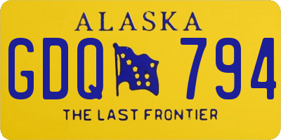 AK license plate GDQ794