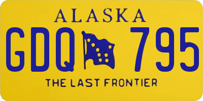 AK license plate GDQ795