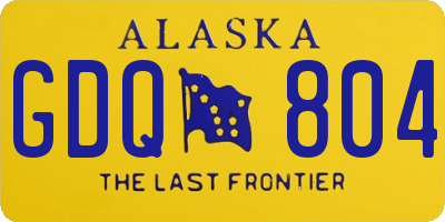 AK license plate GDQ804