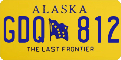 AK license plate GDQ812