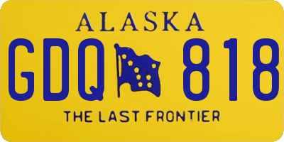 AK license plate GDQ818