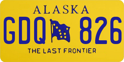 AK license plate GDQ826