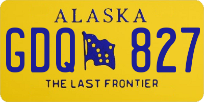 AK license plate GDQ827