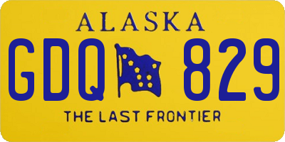 AK license plate GDQ829