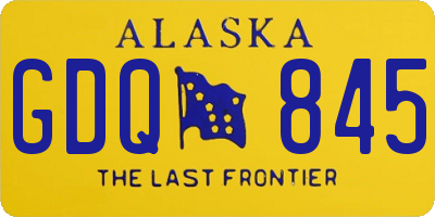 AK license plate GDQ845