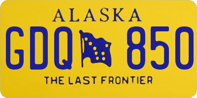 AK license plate GDQ850