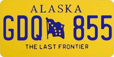 AK license plate GDQ855
