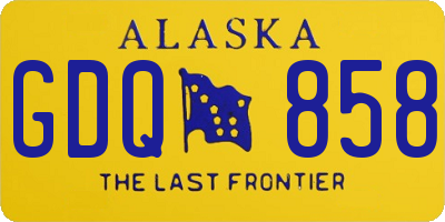 AK license plate GDQ858