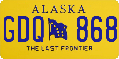 AK license plate GDQ868
