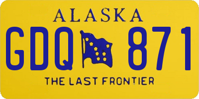 AK license plate GDQ871