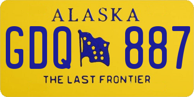 AK license plate GDQ887