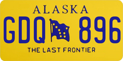 AK license plate GDQ896
