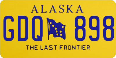 AK license plate GDQ898
