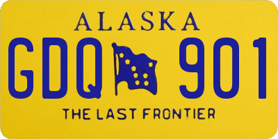 AK license plate GDQ901
