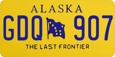 AK license plate GDQ907