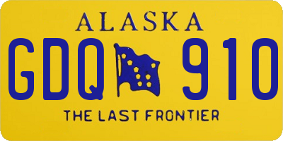AK license plate GDQ910