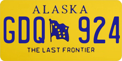 AK license plate GDQ924