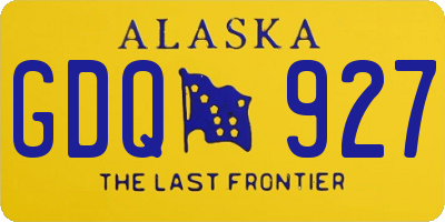 AK license plate GDQ927