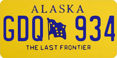 AK license plate GDQ934