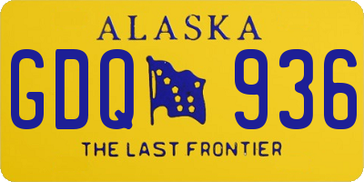 AK license plate GDQ936