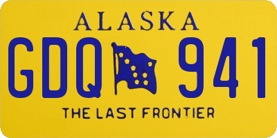 AK license plate GDQ941