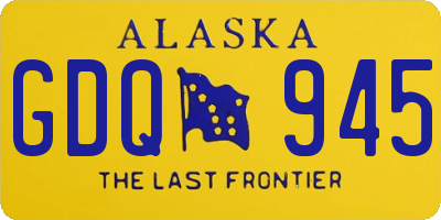 AK license plate GDQ945