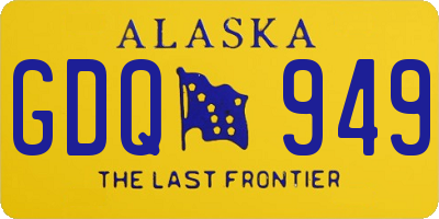 AK license plate GDQ949