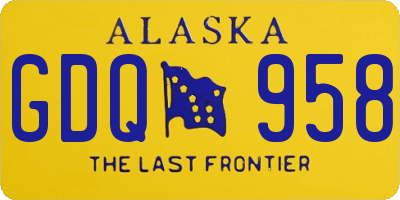 AK license plate GDQ958