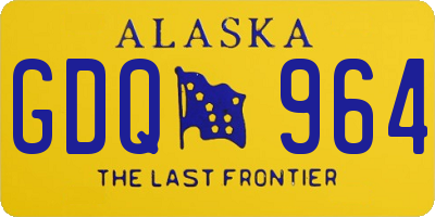 AK license plate GDQ964