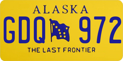 AK license plate GDQ972