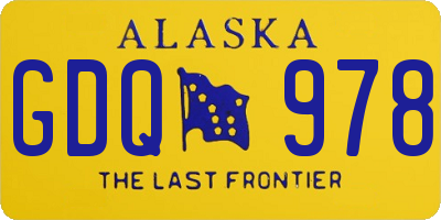 AK license plate GDQ978