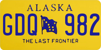 AK license plate GDQ982