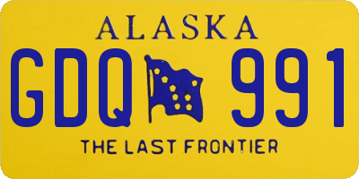 AK license plate GDQ991