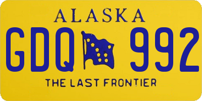 AK license plate GDQ992