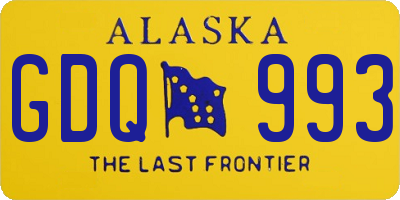 AK license plate GDQ993