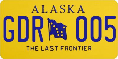 AK license plate GDR005