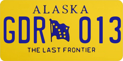 AK license plate GDR013