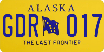AK license plate GDR017