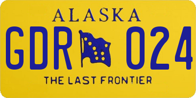 AK license plate GDR024