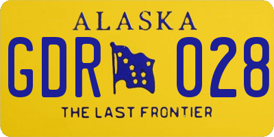 AK license plate GDR028